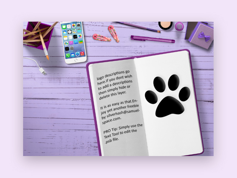 805+ Diary Mockup Free Psd
