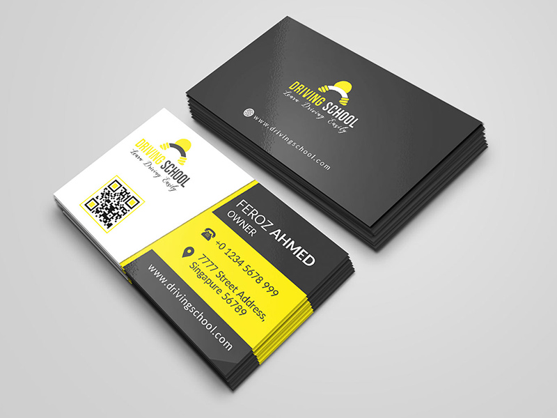 Driving School Business Card Free Psd Template Repo Driving School Business Card Free Psd