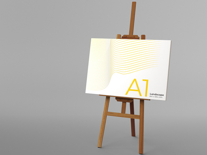 Easel & Canvas Scene Creator Mockup