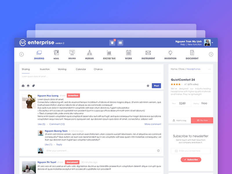 Enterprise Post – Free PSD
