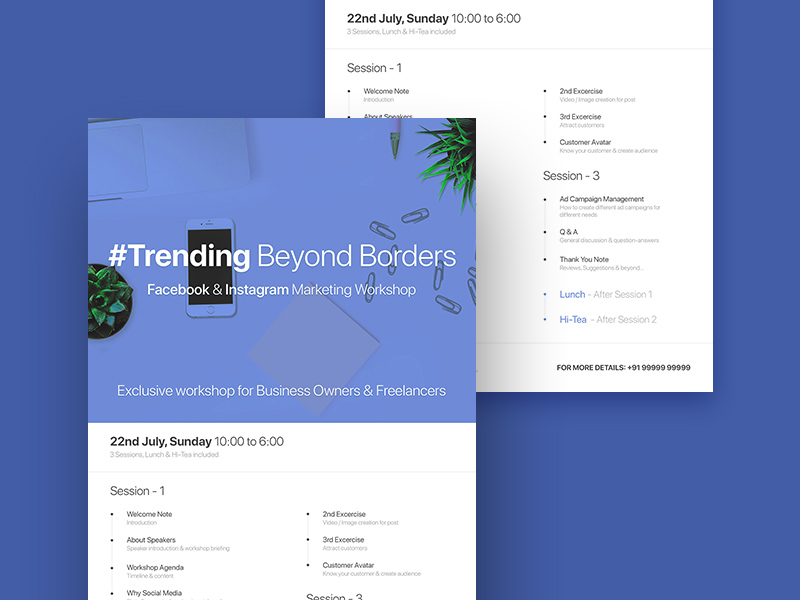 Event Agenda Design Template Free PSD Template PSD Repo