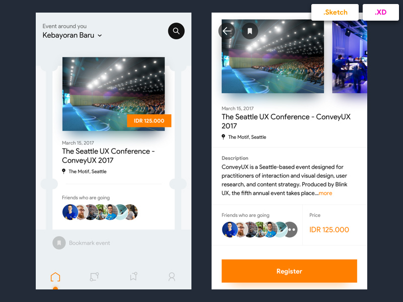 Eventbrite Redesign XD Concept