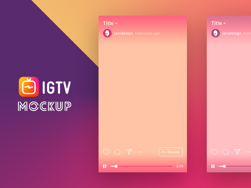 IGTV Mockup & Template | Free PSD Template | PSD Repo