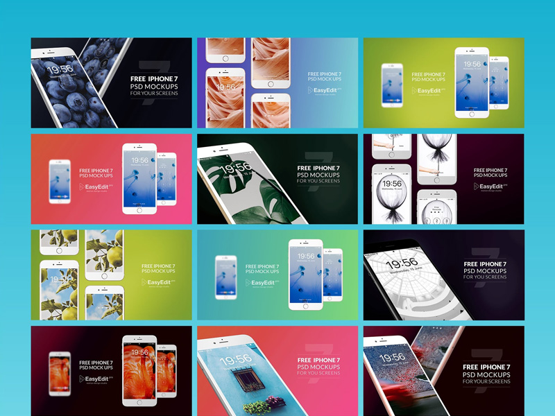 Various iPhones 7 Mockups