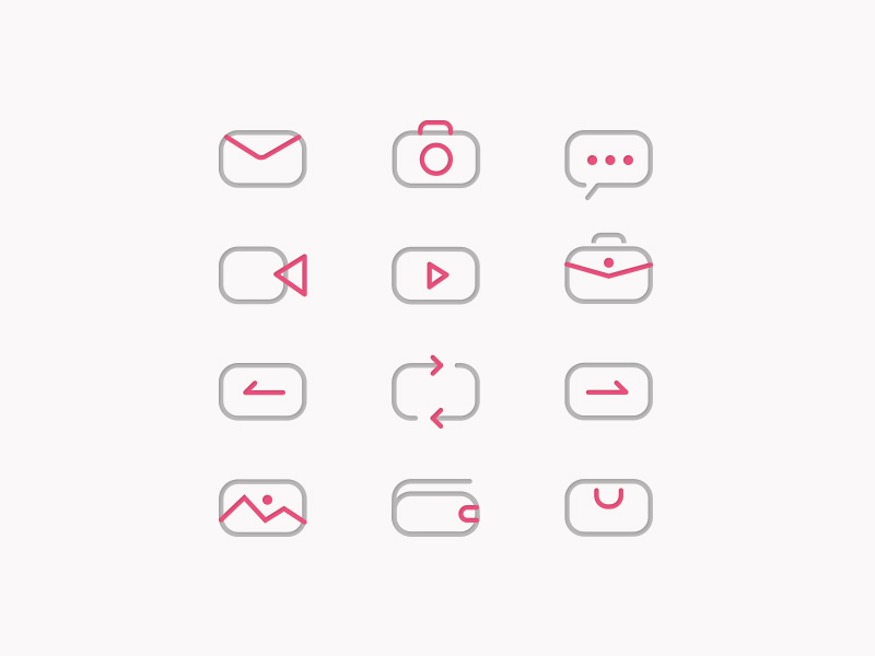 Free Lined Icons For Photoshop