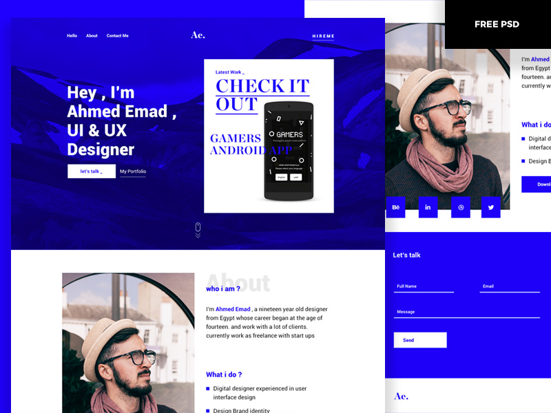 Portfolio One Page Template