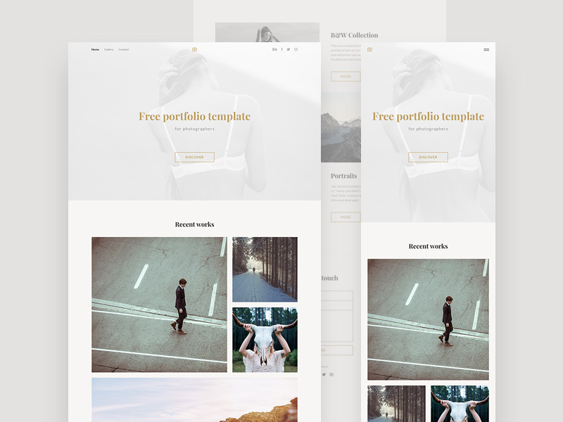 Photography Portfolio Template | Free PSD Template | PSD Repo
