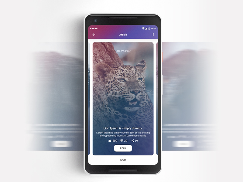 Mobile Article List Design