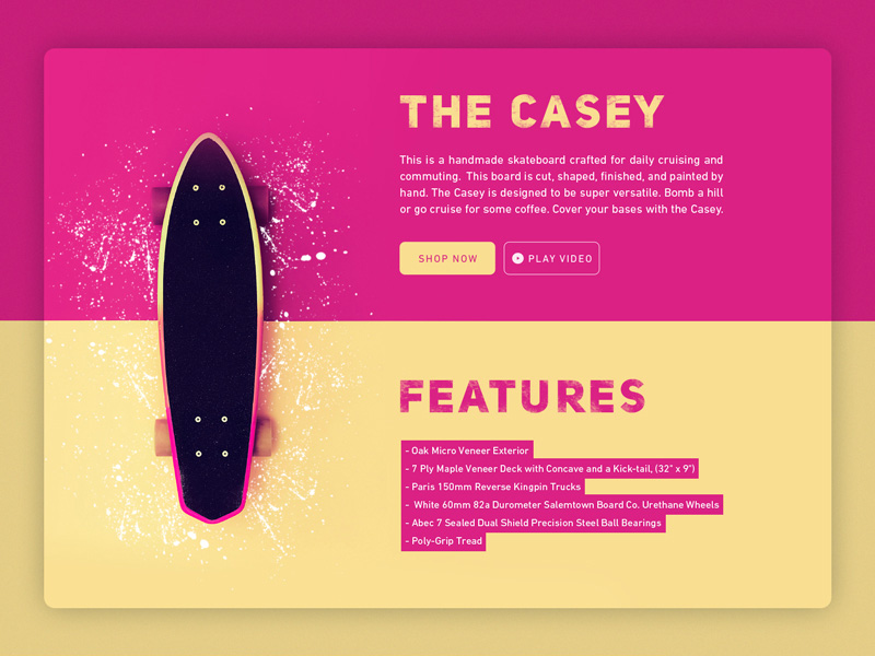The  Casey Product Card