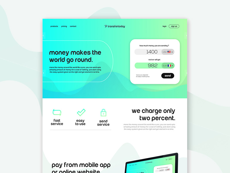Money Transfer Website Template Free Psd Repo Money Transfer Website Template Free