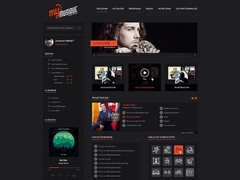 MyMusique Website Template