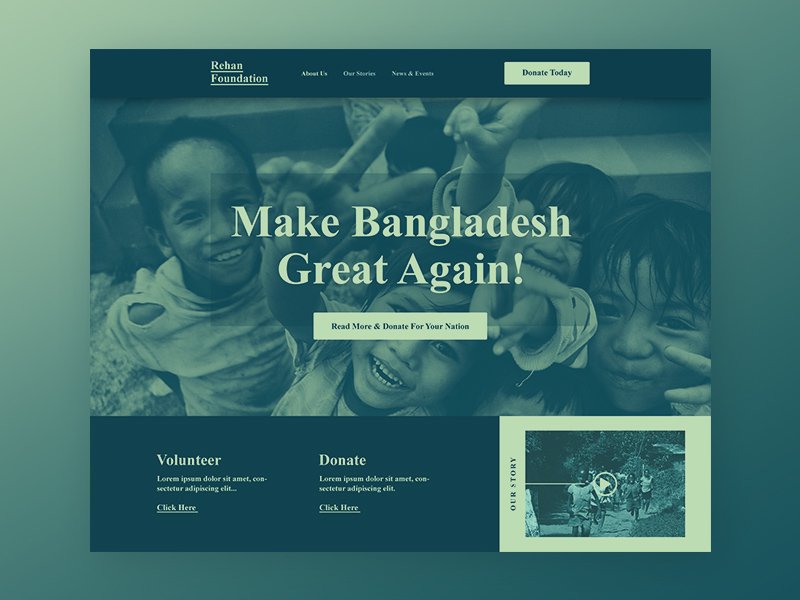 Non Profit Website Template Concept