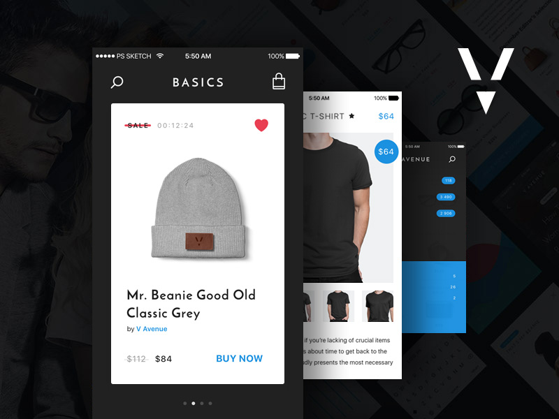 V Avenue UI Kit Sample