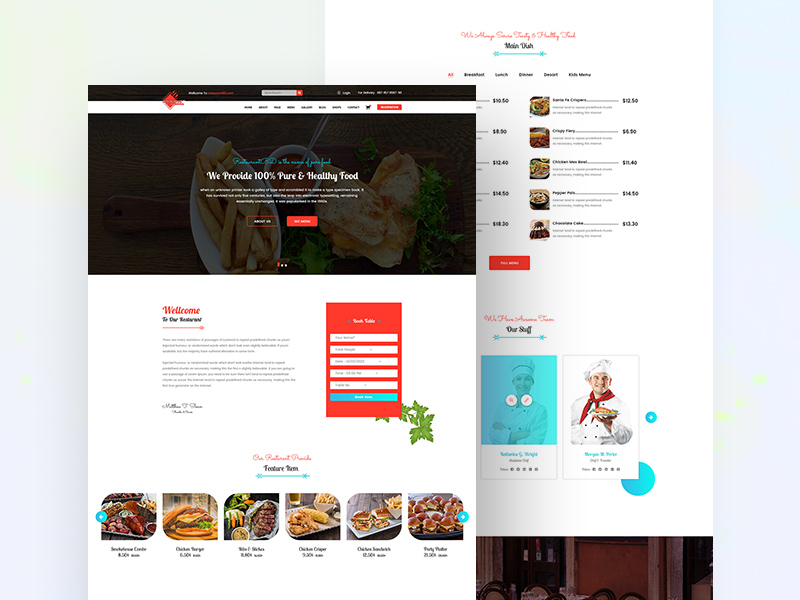 Free Restaurant Website Template