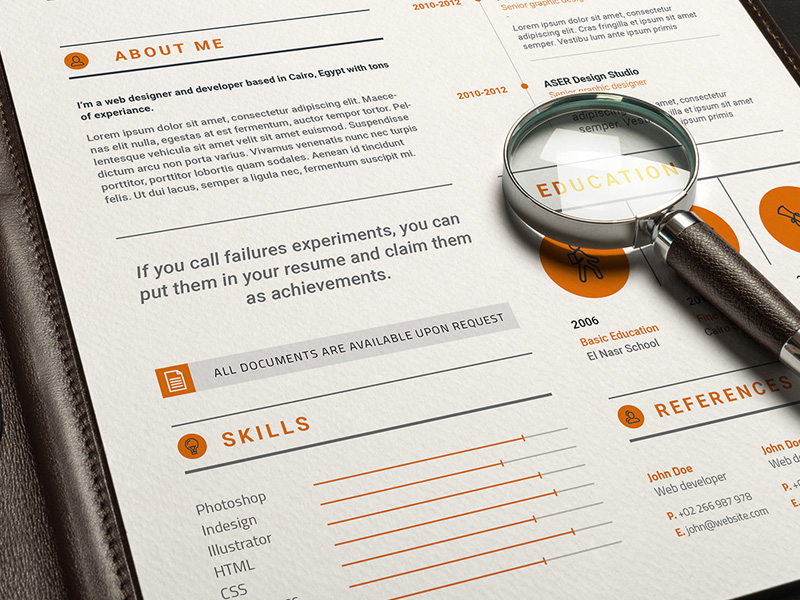 Free Resume Template Free Psd Template Psd Repo