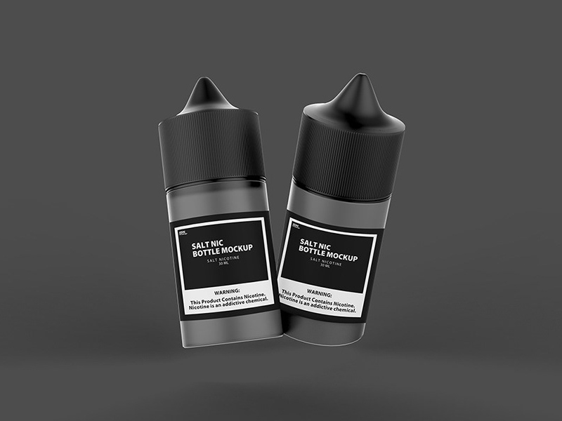 Salt Nicotine Liquid Bottle Mockup