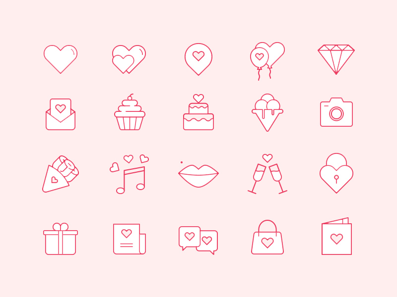 St. Valentine’s Icon Set
