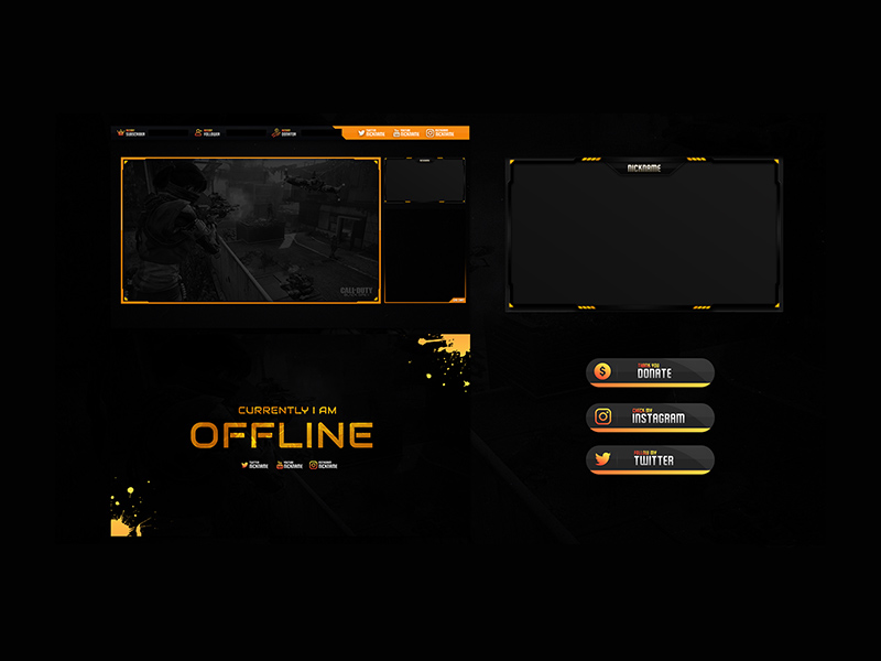 Free Twitch Stream Overlay Template For Black Ops Psd Free Twitch Stream Overlay Template For Black Ops