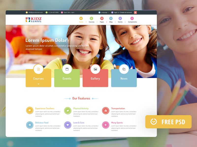 Kidz Website Template