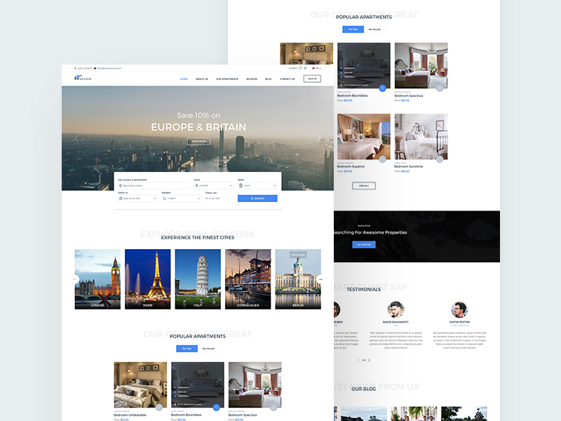 Real Estate Website Template - HomeEstate | Free PSD Template | PSD Repo