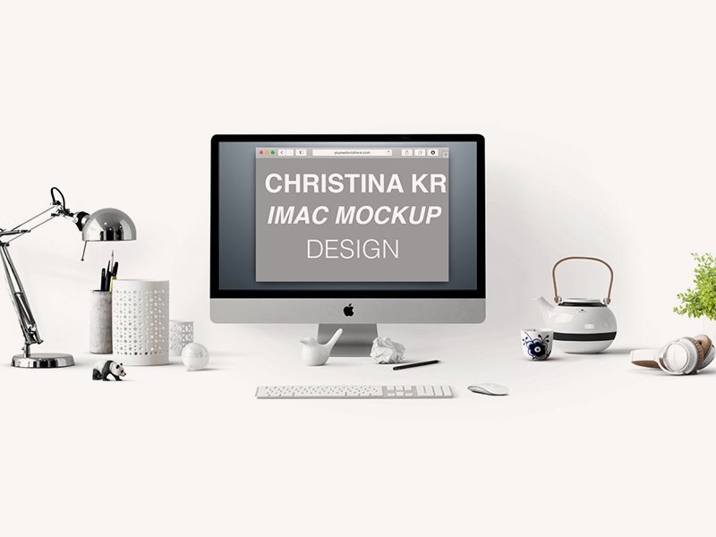 iMac Mockup With Editable Smart Objects