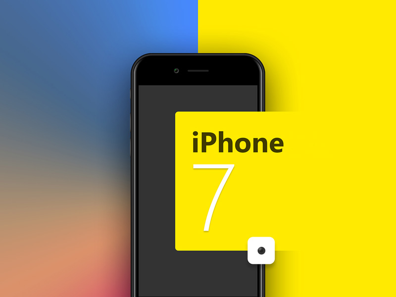 iPhone 7 Black Front Mockup