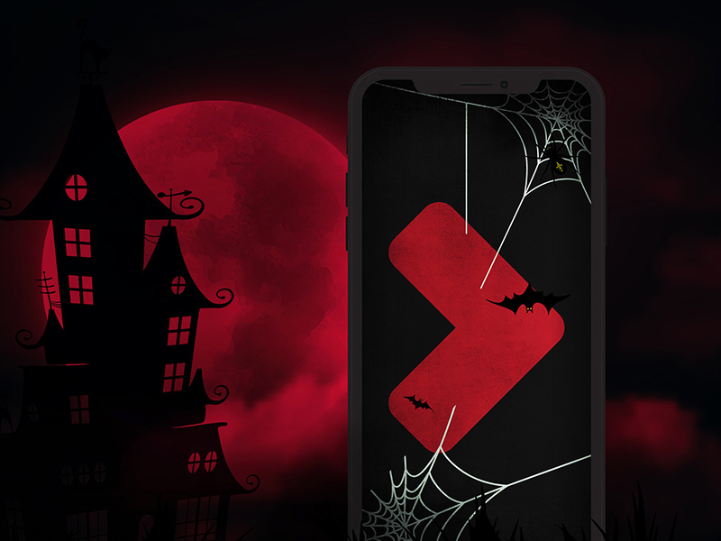 Halloween iPhone X Style Mockup