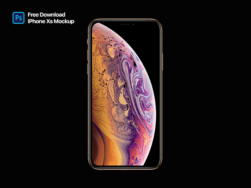 iPhone Xs Max Flat Mockup PSD | Free PSD Template | PSD Repo