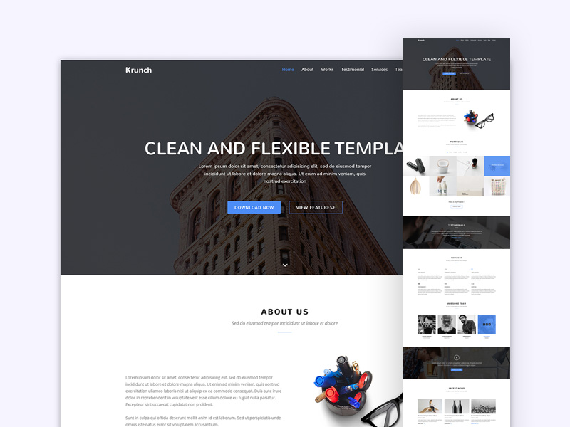 Krunch Agency Landing Page