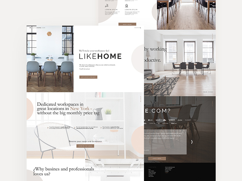 Like Home One Page Website Template