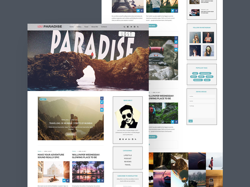 LostParadise Travel Blog Template