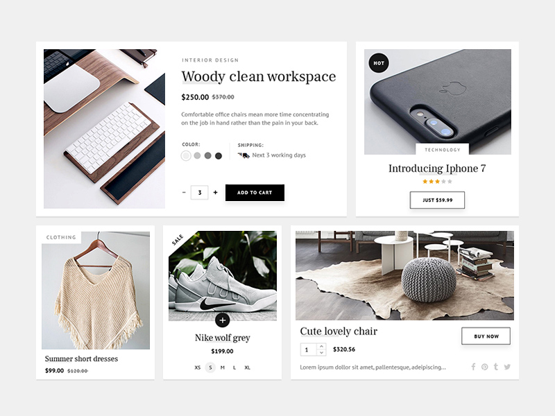 Minimalistic Ecommerce UI Kit