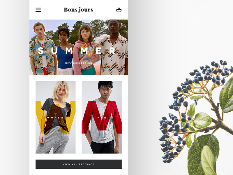 Mobile Eshop Homepage