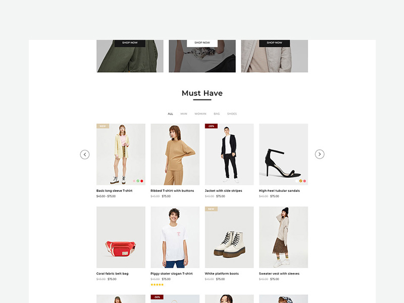 Ecommerce Website Template | Mon’sa