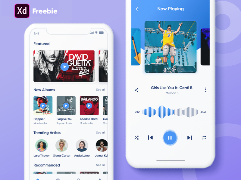 Music App Xd Resource