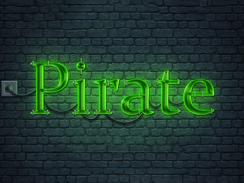 Neon Text Effect For Signs
