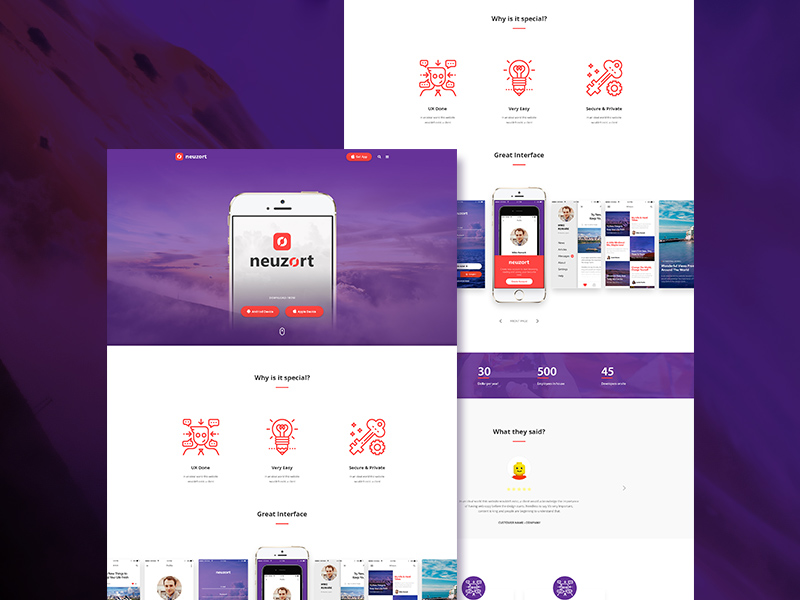 Neuzort Landing Page Template
