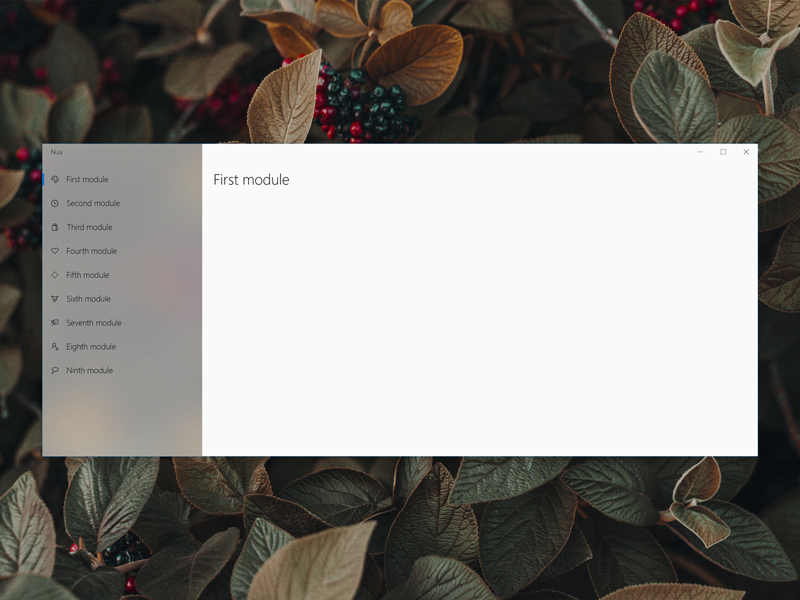 Nua 3 | Fluent Design Window Template