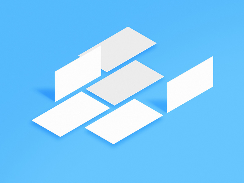 Perspective Business Cards Mockup #2