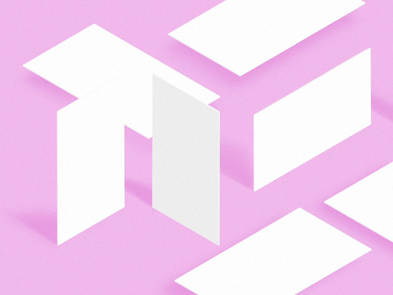 Perspective Business Cards Mockup