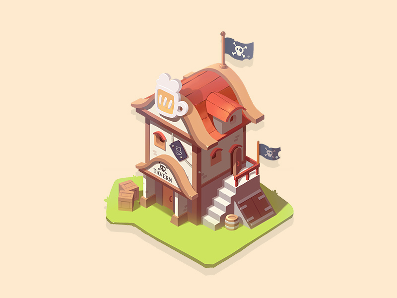 Piratavern Photoshop Illustration