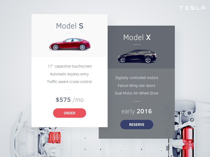 Pricing Table Tesla