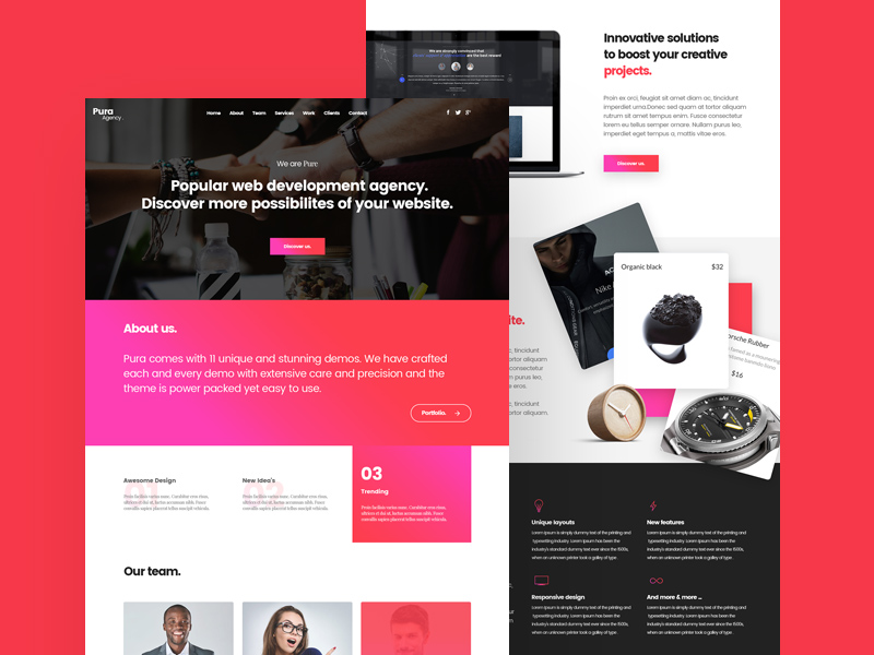 Pura Landing Page Template
