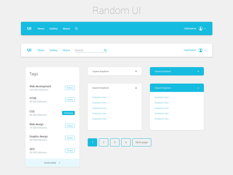 Random UI Kit Components