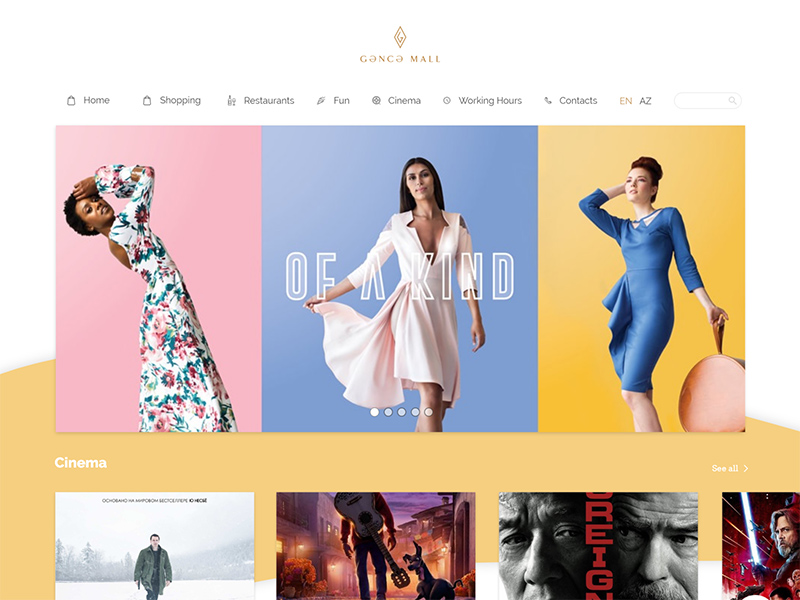 Shopping Mall Landing Template | Adobe Xd Resource