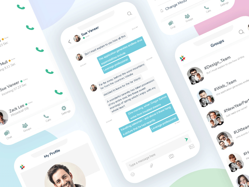 Slack | Mobile App Redesign Xd Concept