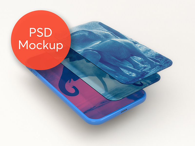 Smartphone Multiscreen Perspective Mockup