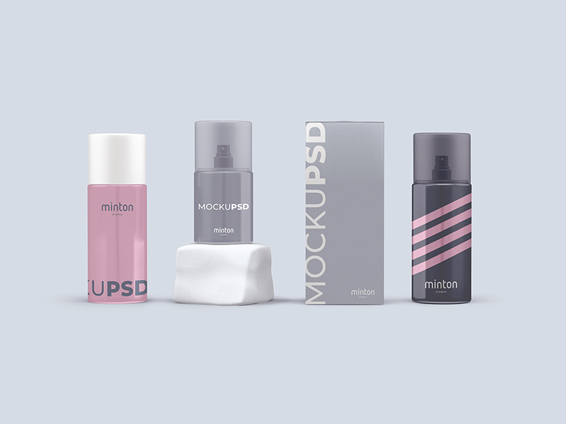 Spray Bottle & Packaging Mockup