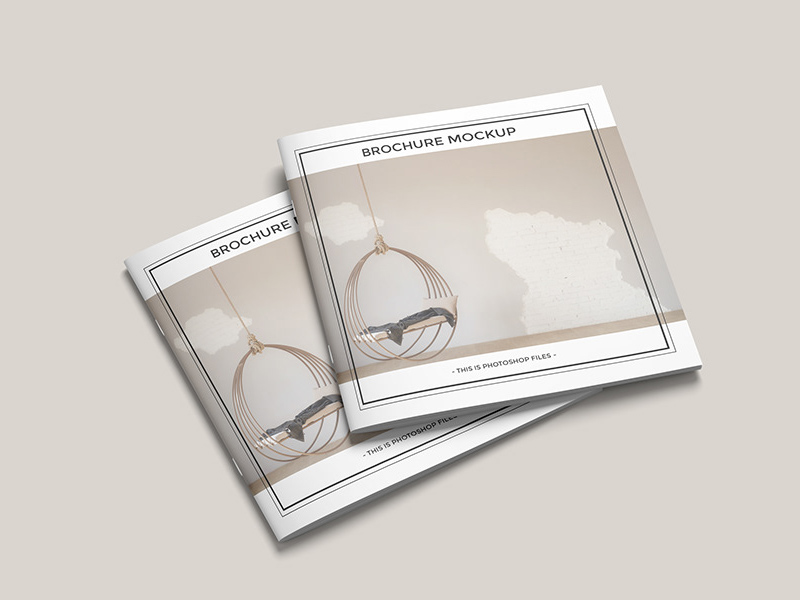 Square Brochure Catalog Mockup