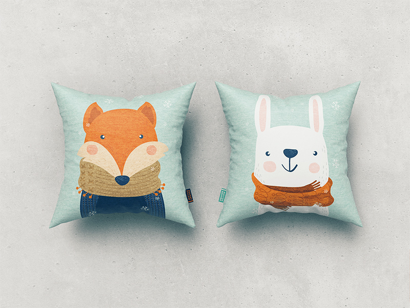 Square Pillow Mockup